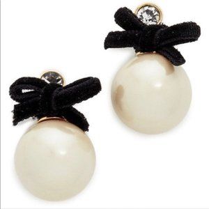 Kate Spade 2pcs Girls with Pearls Velvet Tie NWT